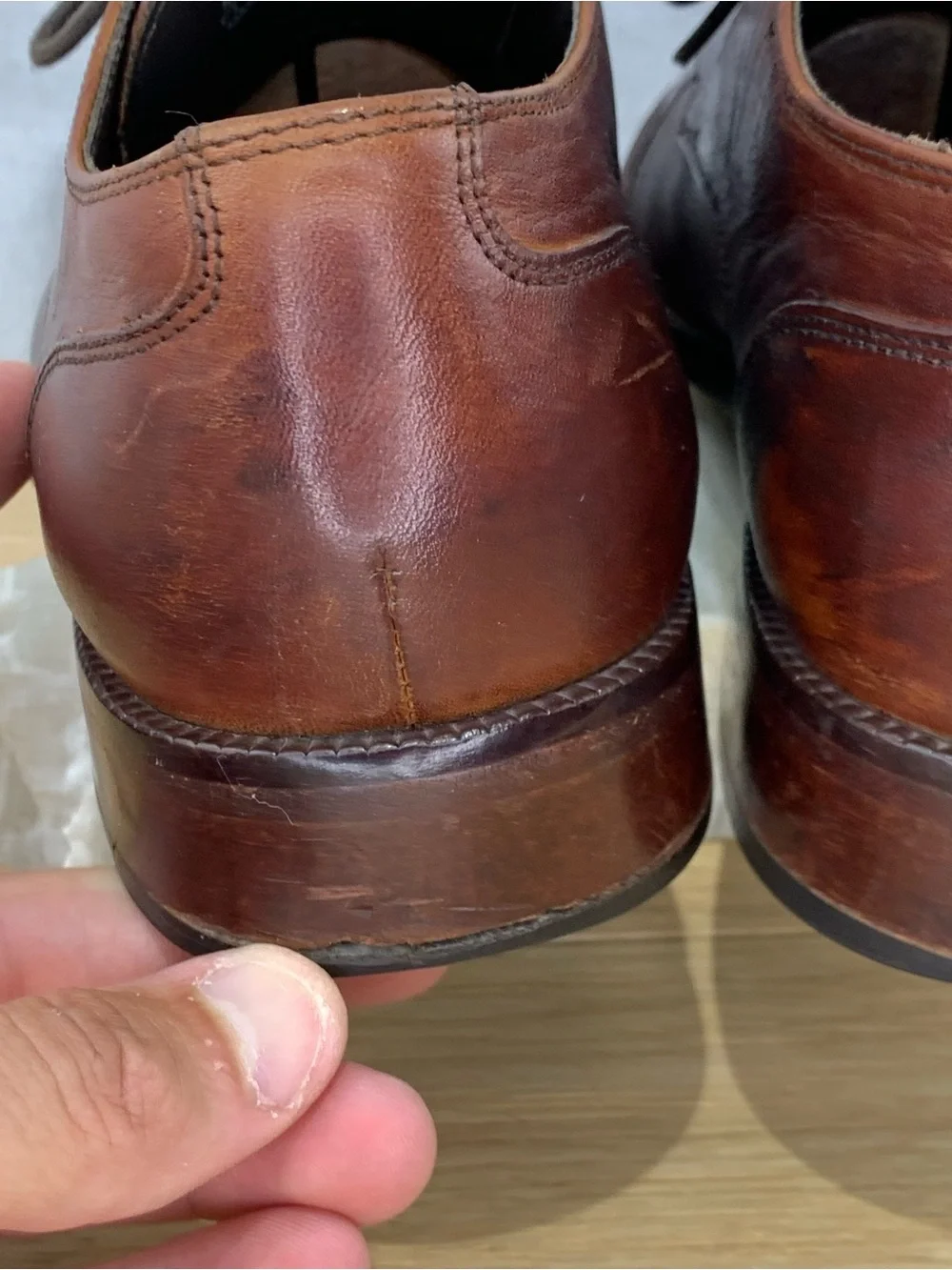 Cole Haan Men’s Size 9 M Cap Toe Oxford Dress Shoes Dark Brown